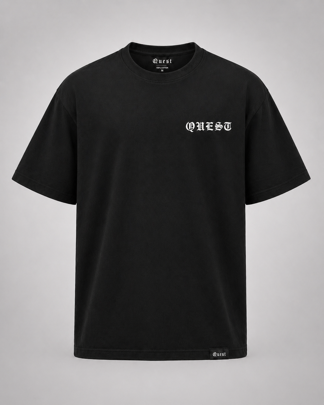 Colorful Statue Oversized T-Shirt - Black