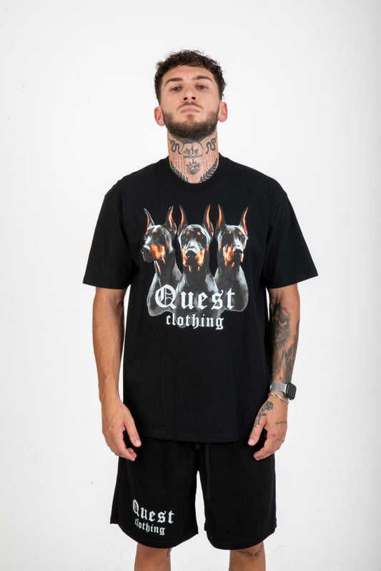 Doberman Graphic Black T-Shirt – Quest Clothing