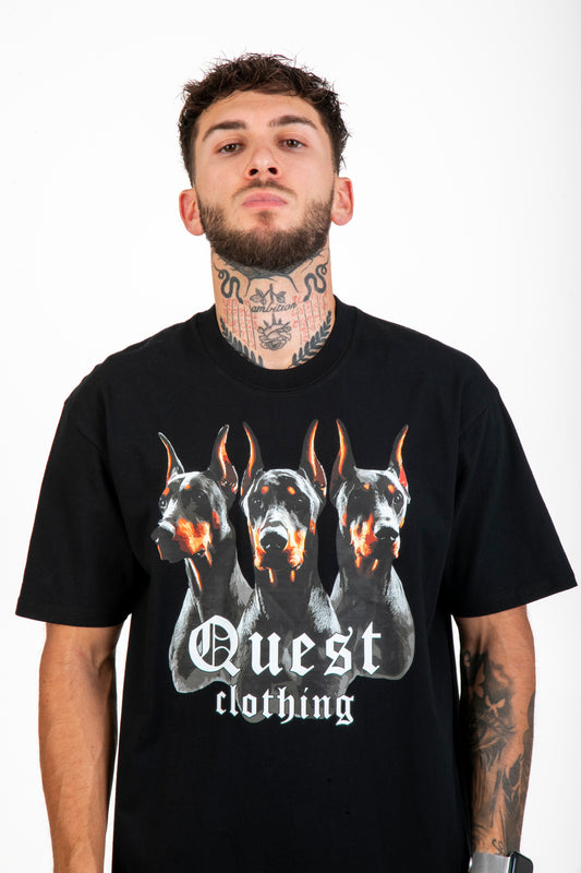 Doberman Graphic Black T-Shirt – Quest Clothing