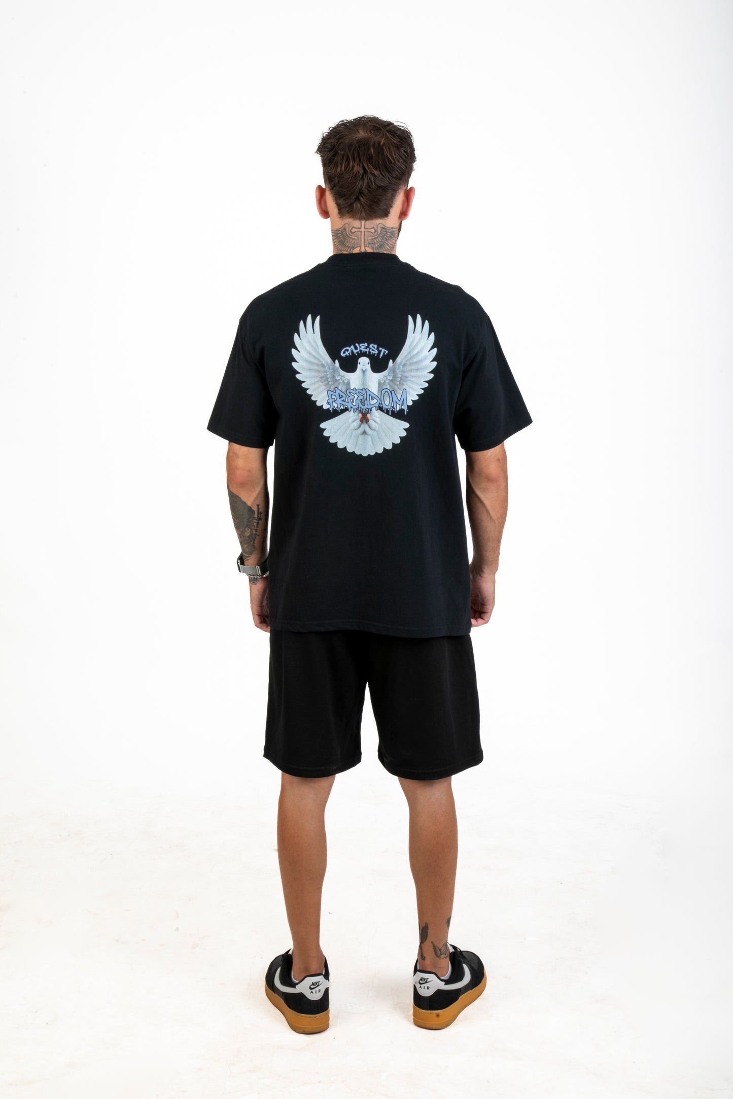 Freedom Bird Graphic Black T-Shirt β Quest Clothing