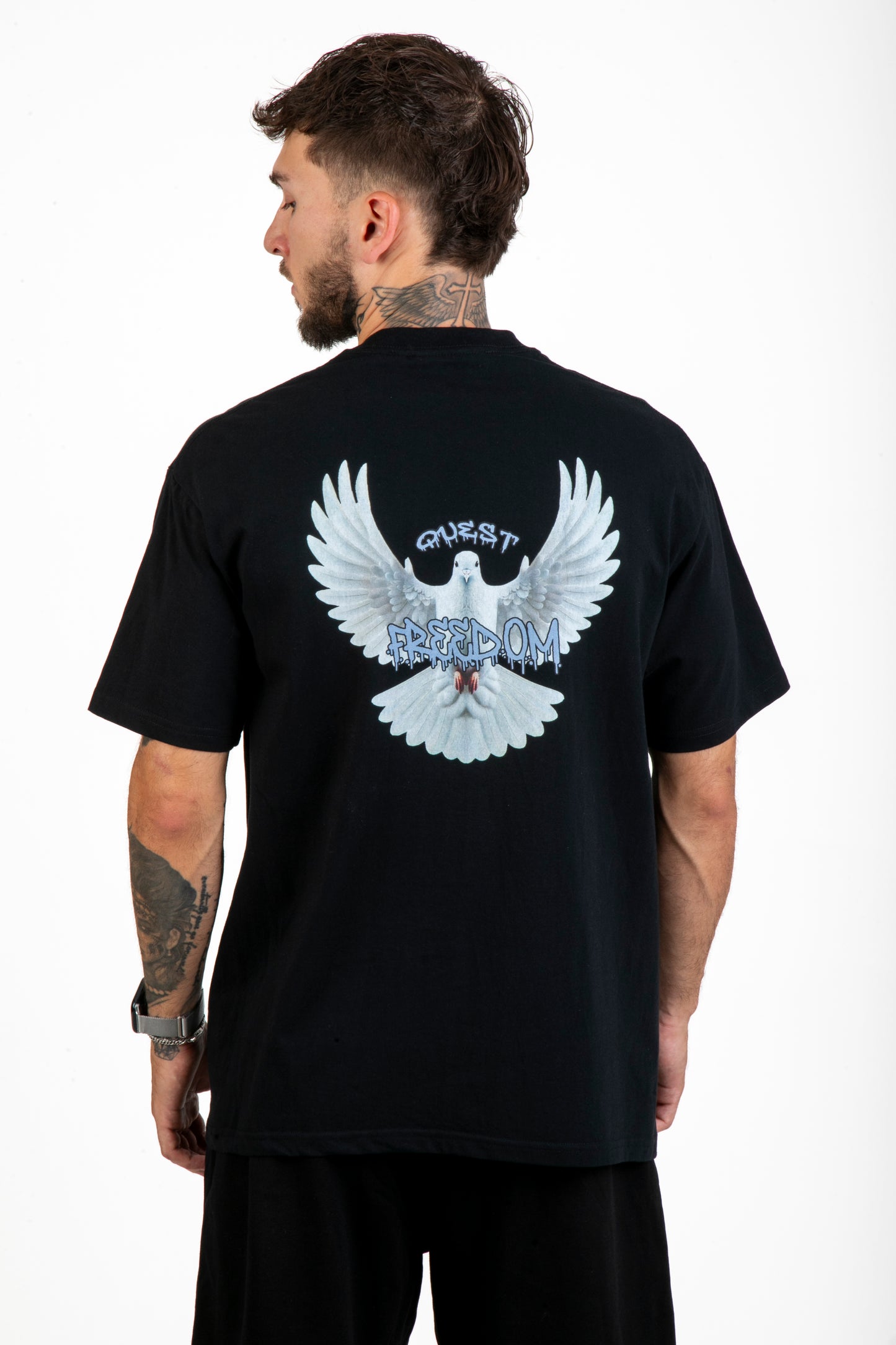 Freedom Bird Graphic Black T-Shirt β Quest Clothing