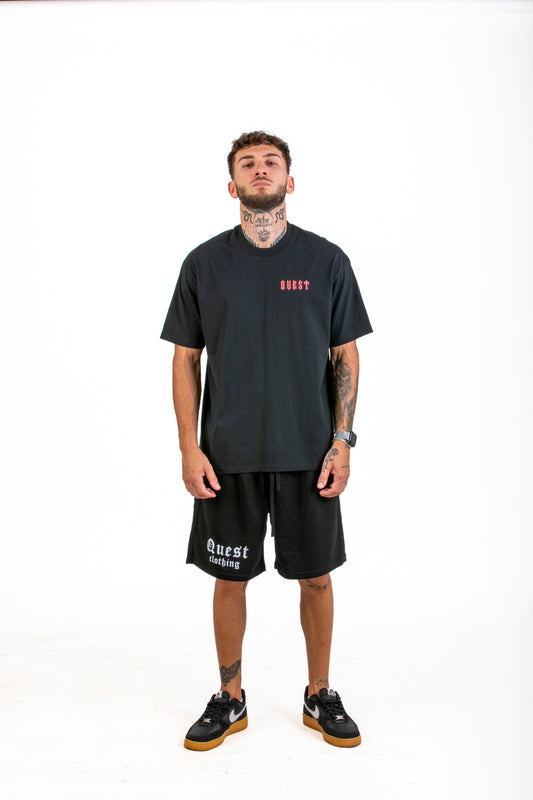 Hip Hop Bear Graphic Black T-Shirt – Quest Clothing