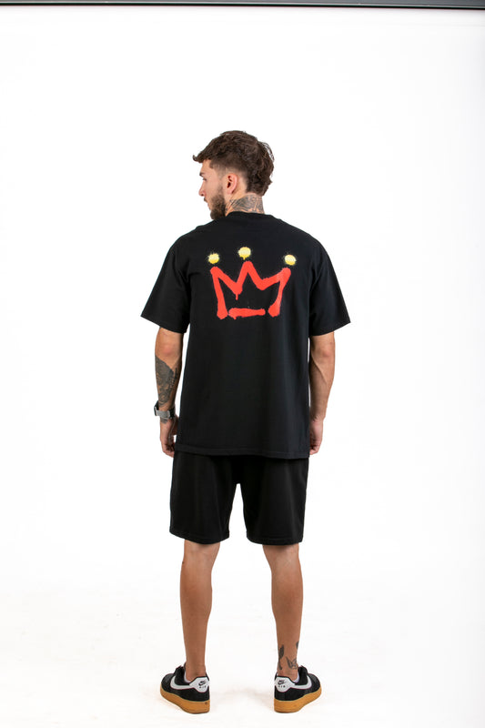 Crown and Star Graphic Black T-Shirt – Quest Clothing