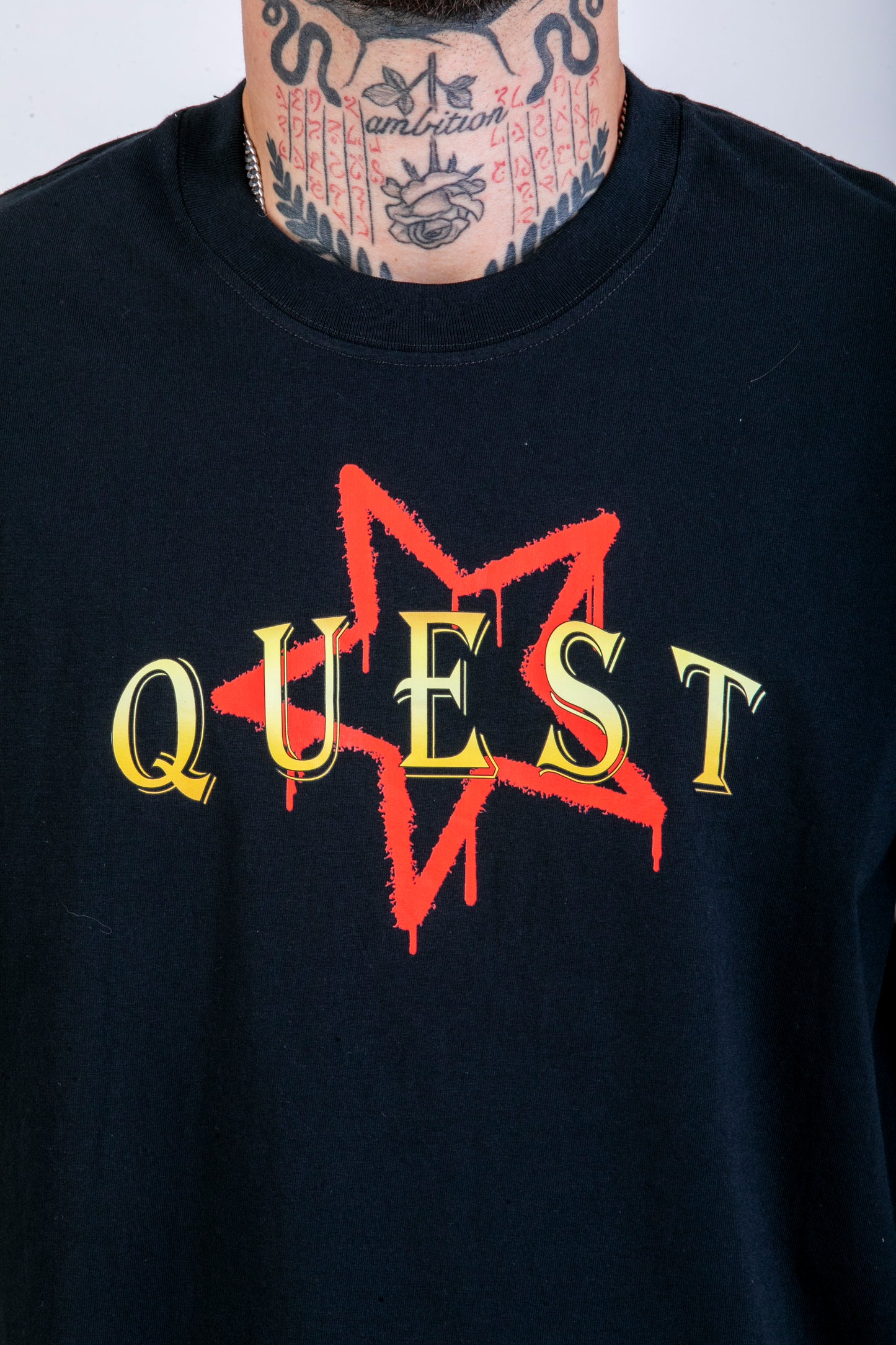 Crown and Star Graphic Black T-Shirt β Quest Clothing
