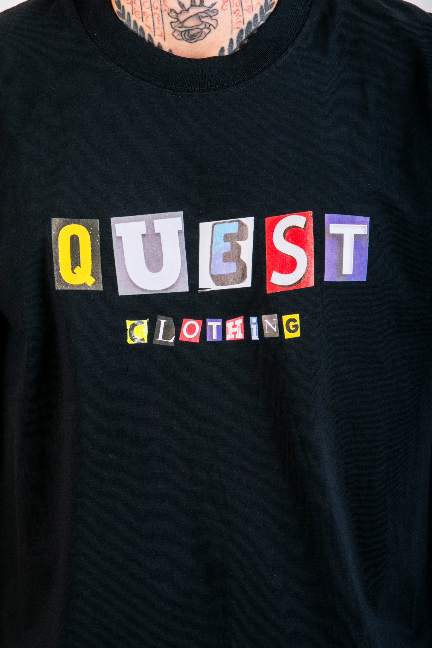 Ransom Letters Graphic White T-Shirt β Quest Clothing