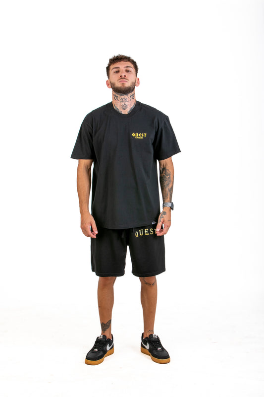 Greek Gammadion Black T-Shirt – Quest Clothing