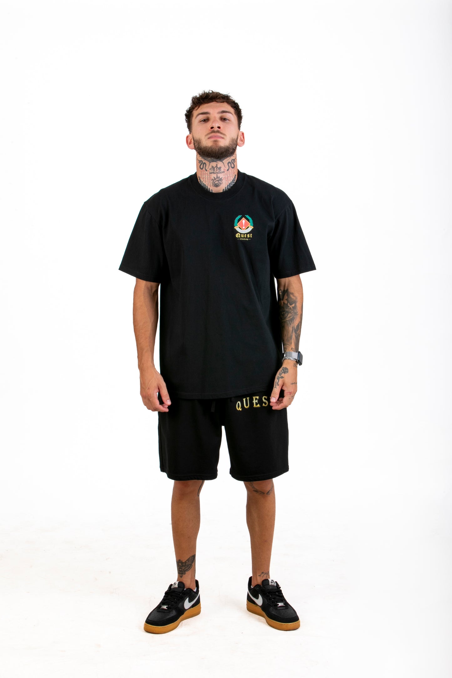 Greek Culture Symbol Graphic Black T-Shirt β Quest Clothing