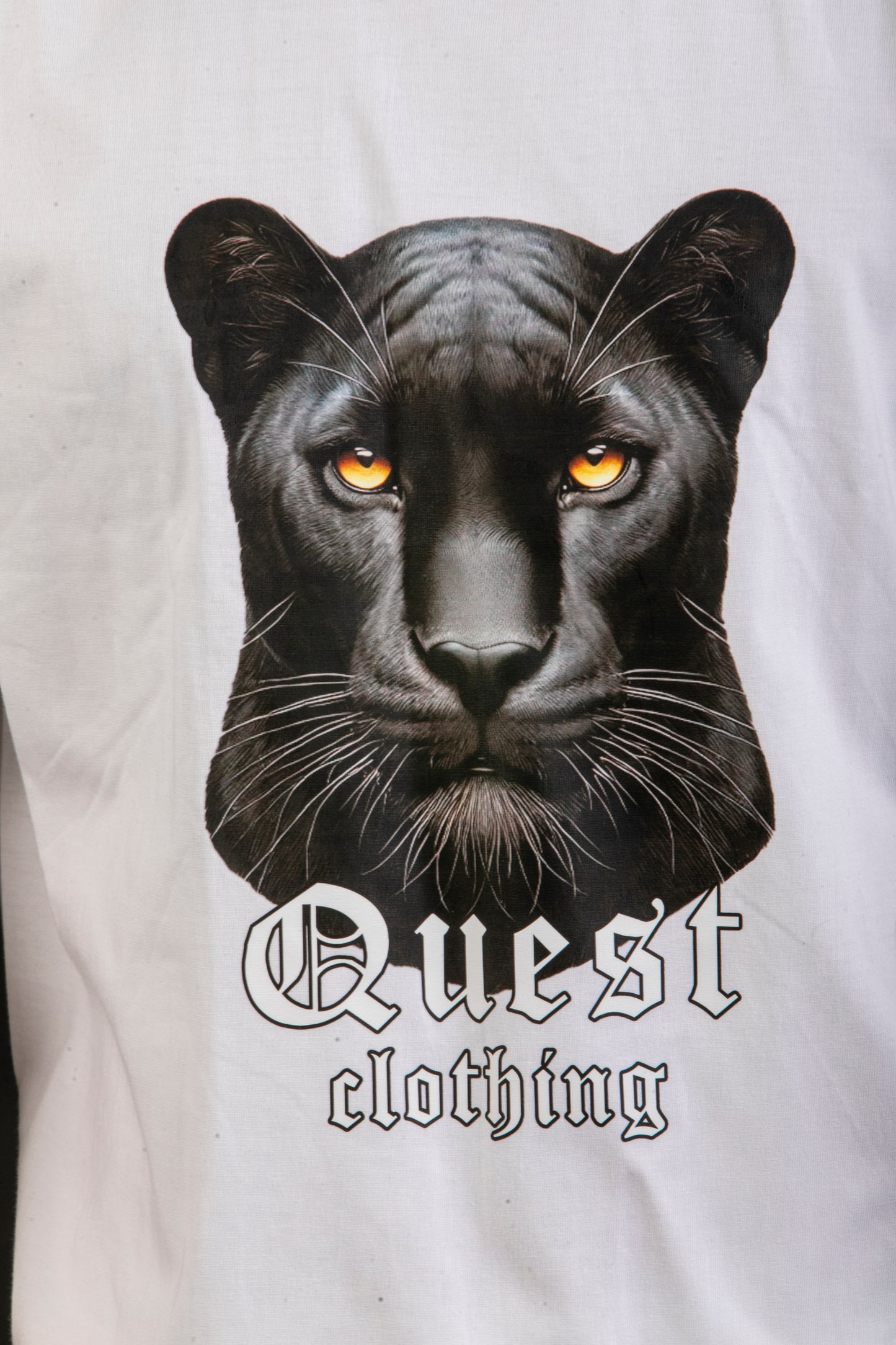 Black Panther Graphic White T-Shirt β Quest Clothing