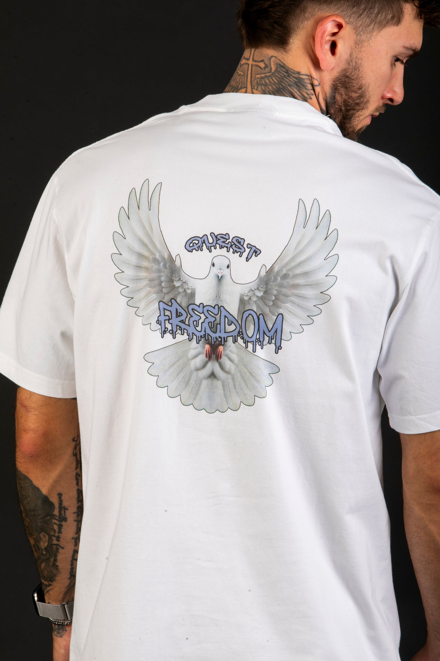 Freedom Bird Graphic White T-Shirt β Quest Clothing