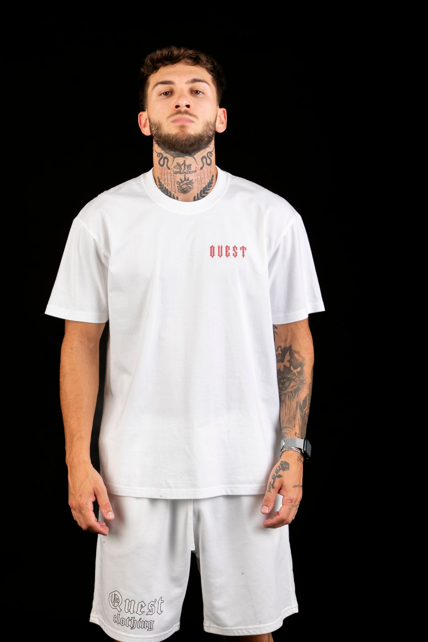 Hip Hop Bear Graphic White T-Shirt β Quest Clothing