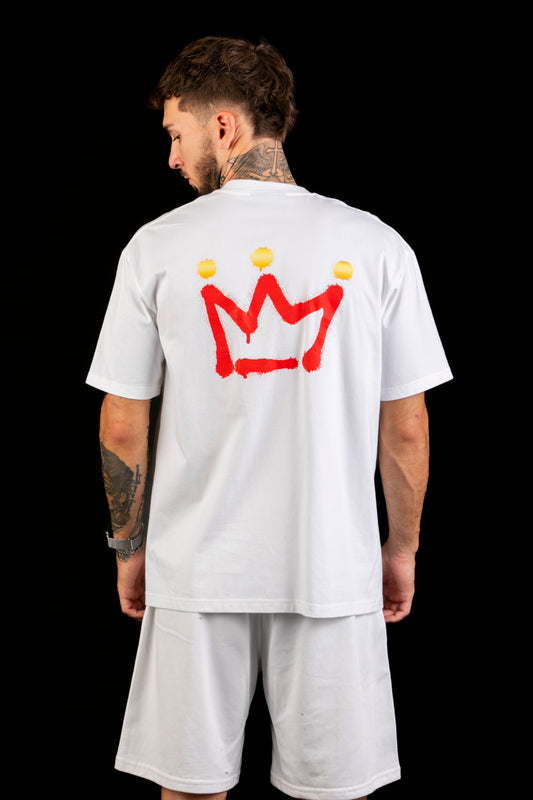 Crown and Star Graphic White T-Shirt – Quest Clothing