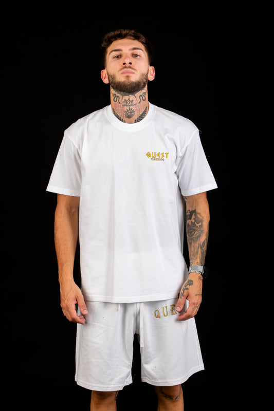 Greek Gammadion White T-Shirt – Quest Clothing