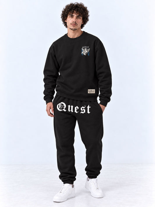 GOTHIC Logo Cuffed Joggers – Black