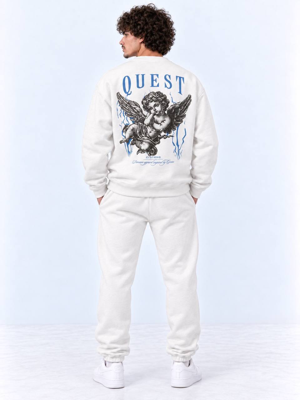 GOTHIC Logo Cuffed Joggers – Off White