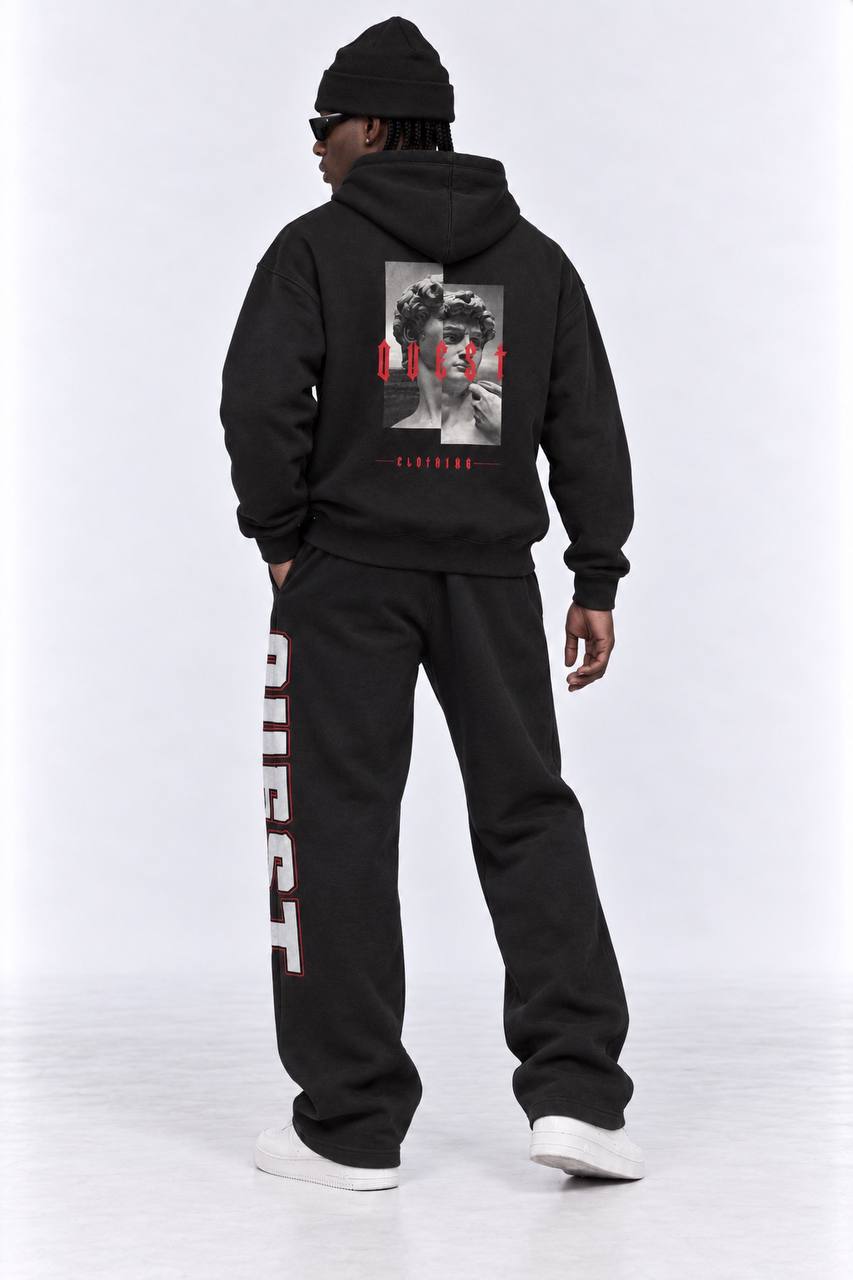 DAVID Oversized Hoodie – Black