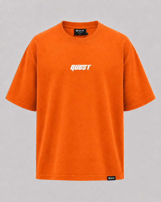 QUEST Logo Oversized T-Shirt - Orange