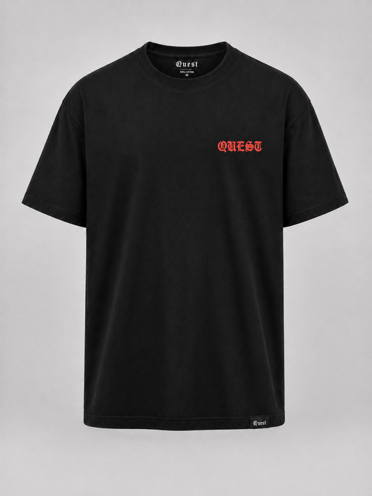 Teddy Bear Oversized T-Shirt - Black