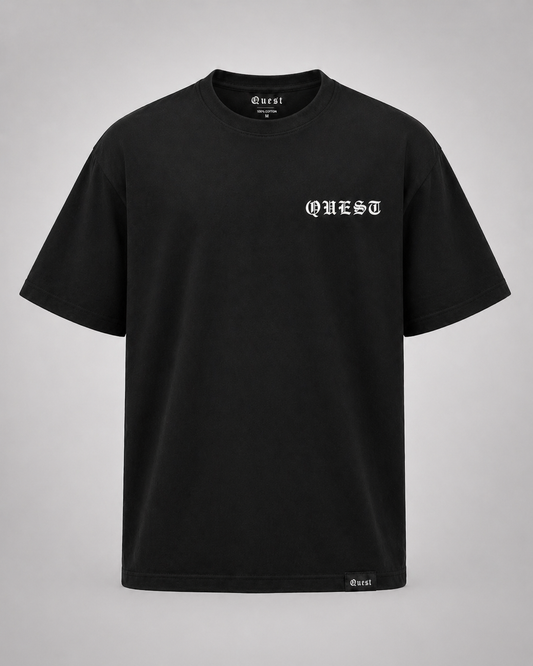 Colorful Statue Oversized T-Shirt - Black