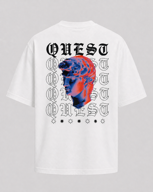 Colorful Statue Oversized T-Shirt - Black