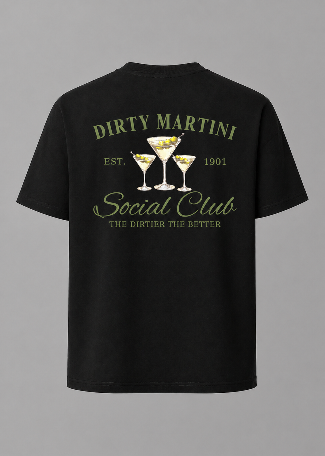 Dirty Martini Oversized T-Shirt - Black