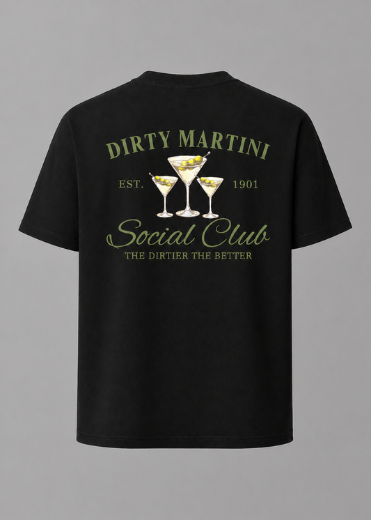 Dirty Martini Oversized T-Shirt - Black