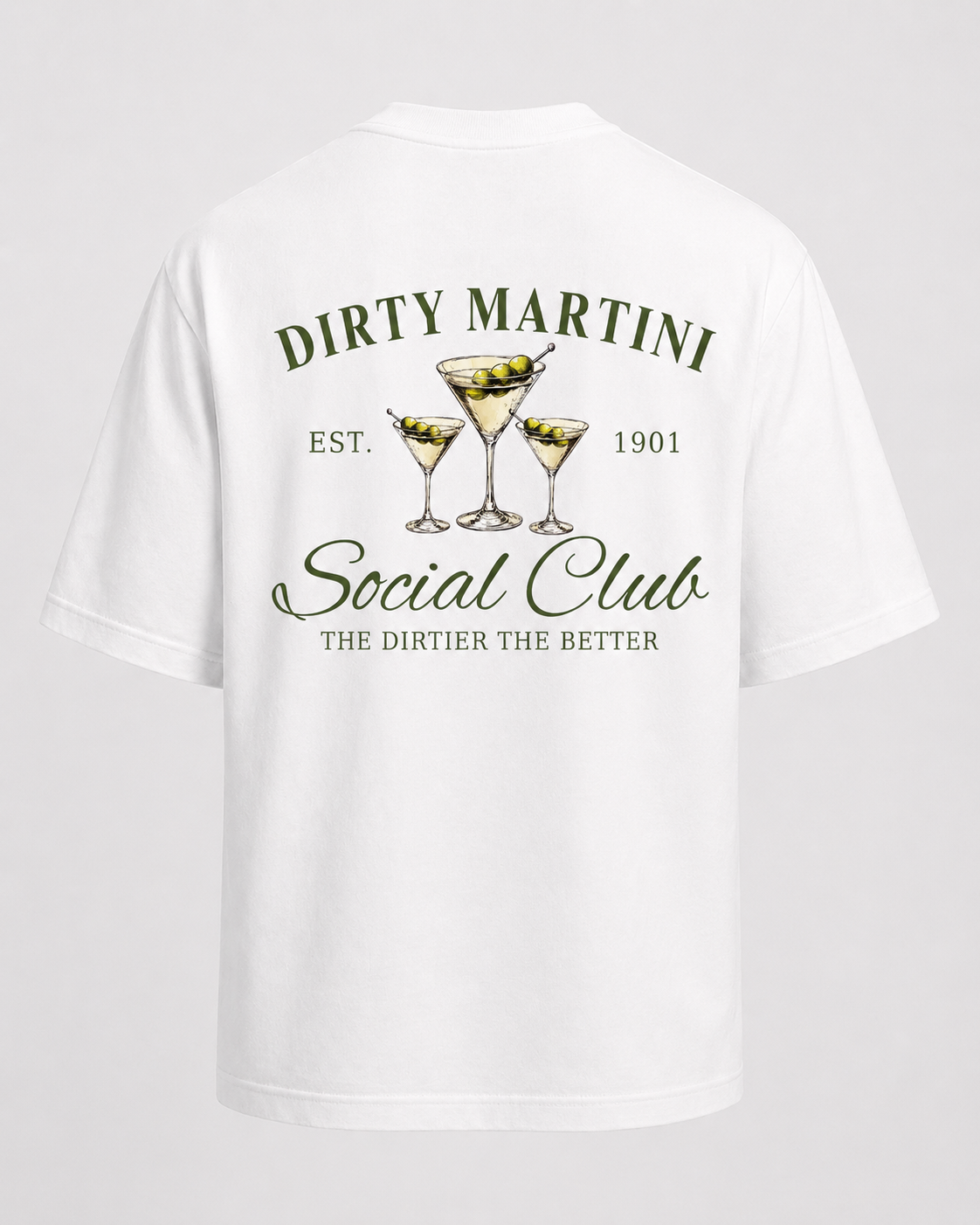 Dirty Martini Oversized T-Shirt - White