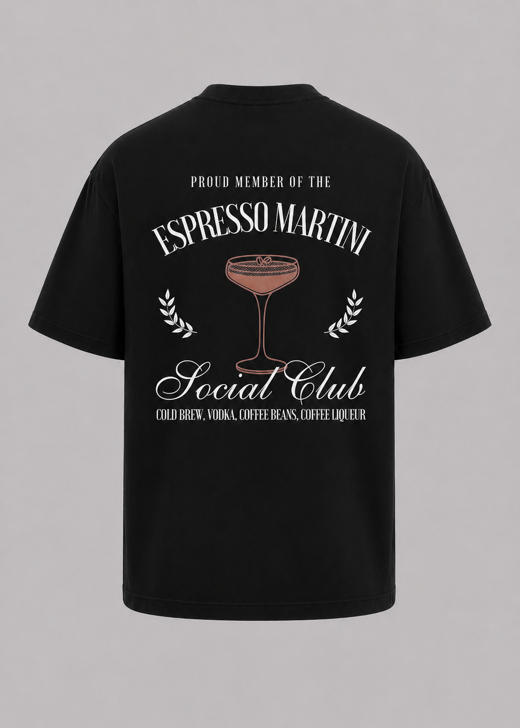 Espresso Martini Oversized T-Shirt - Black