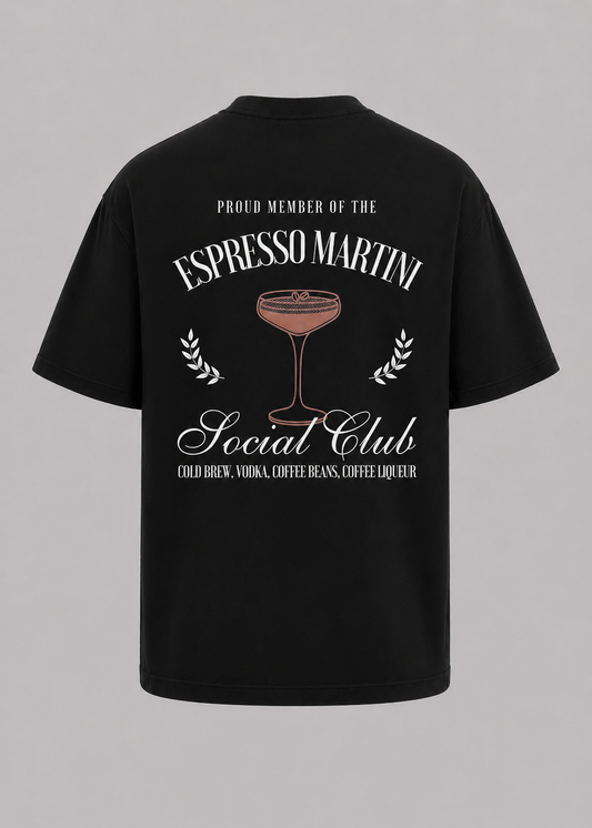 Espresso Martini Oversized T-Shirt - Black