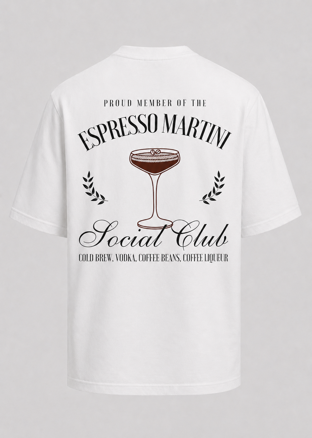 Espresso Martini Oversized T-Shirt - White