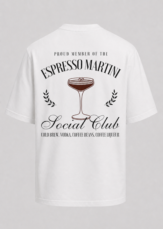 Espresso Martini Oversized T-Shirt - White