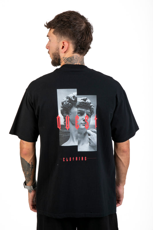 Statue Graphic Black T-Shirt – Quest Clothing