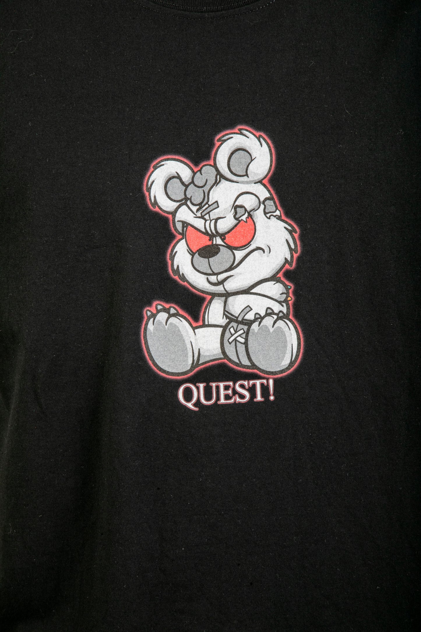 Angry Teddy Bear Graphic Black T-Shirt – Quest Clothing