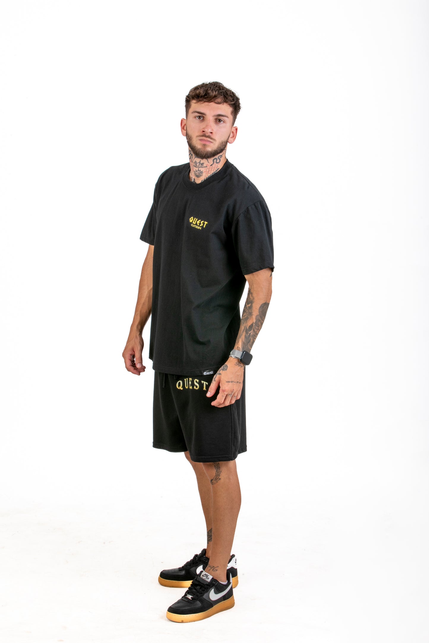 Greek Gammadion Black T-Shirt – Quest Clothing