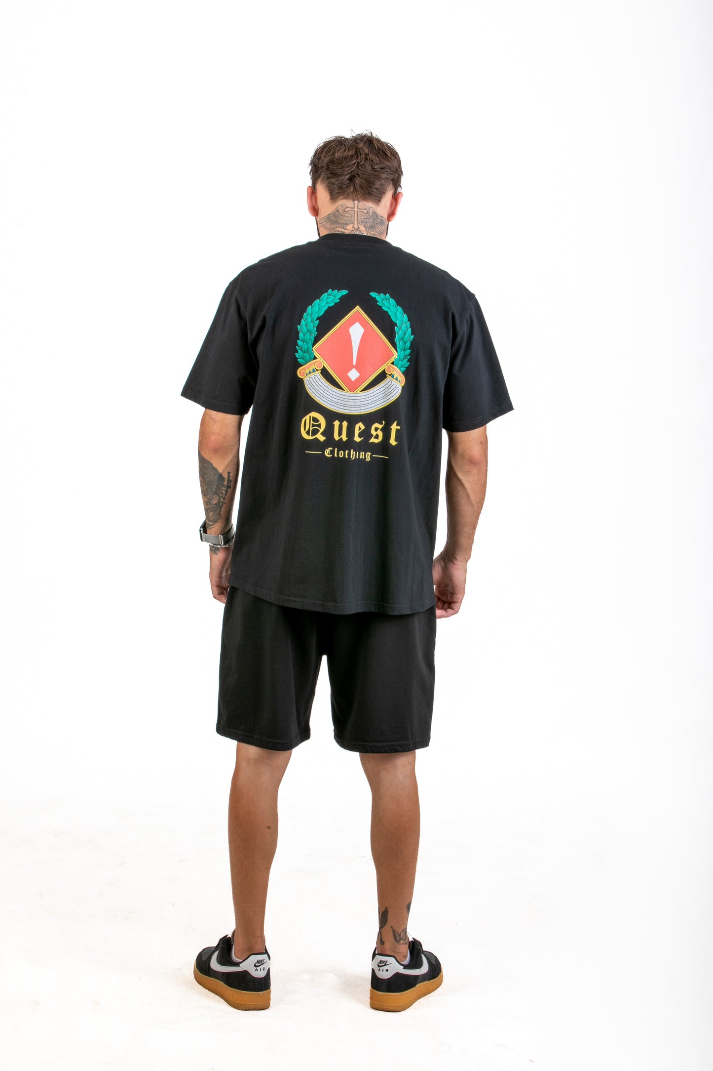 Greek Culture Symbol Graphic Black T-Shirt – Quest Clothing