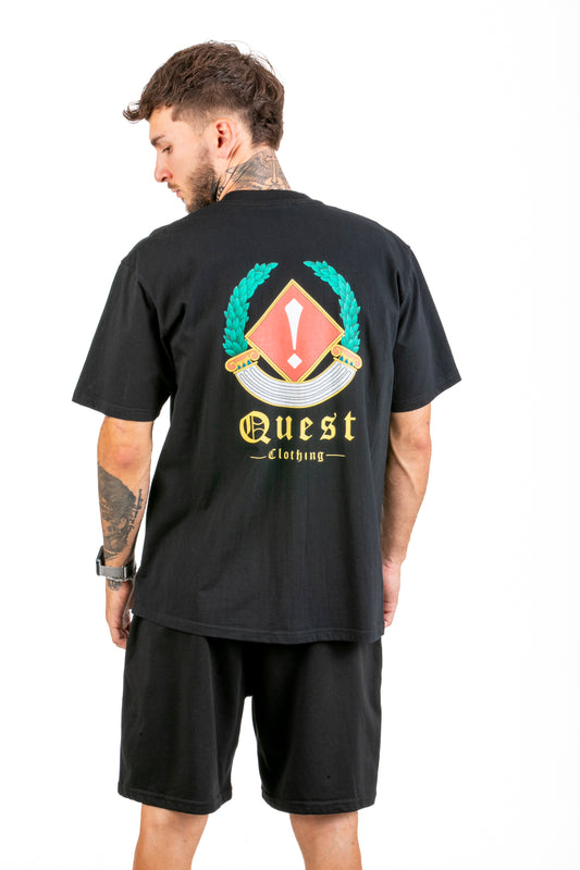 Greek Culture Symbol Graphic Black T-Shirt – Quest Clothing