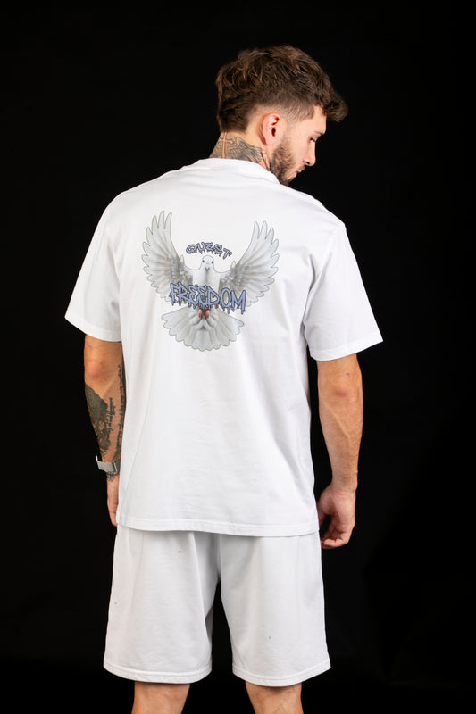 Freedom Bird Graphic White T-Shirt – Quest Clothing