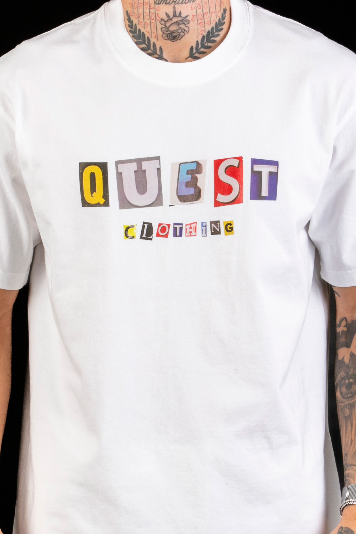 Ransom Letters Graphic White T-Shirt – Quest Clothing