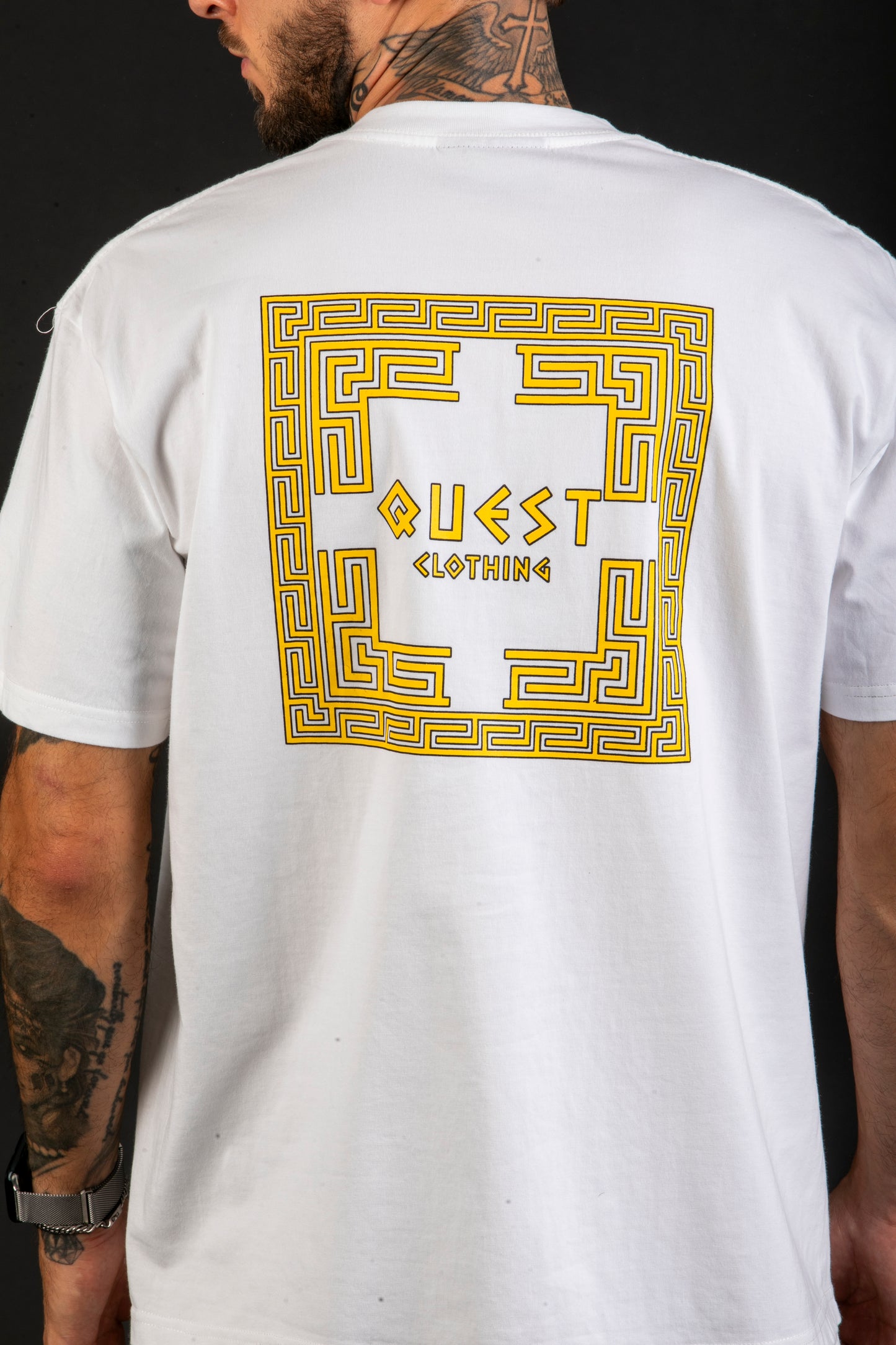 Greek Gammadion White T-Shirt – Quest Clothing