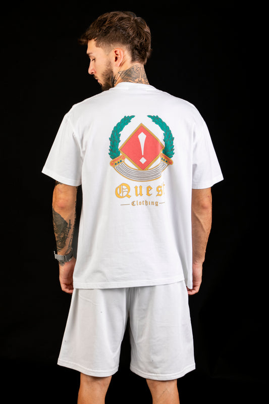 Greek Culture Symbol Graphic White T-Shirt – Quest Clothing