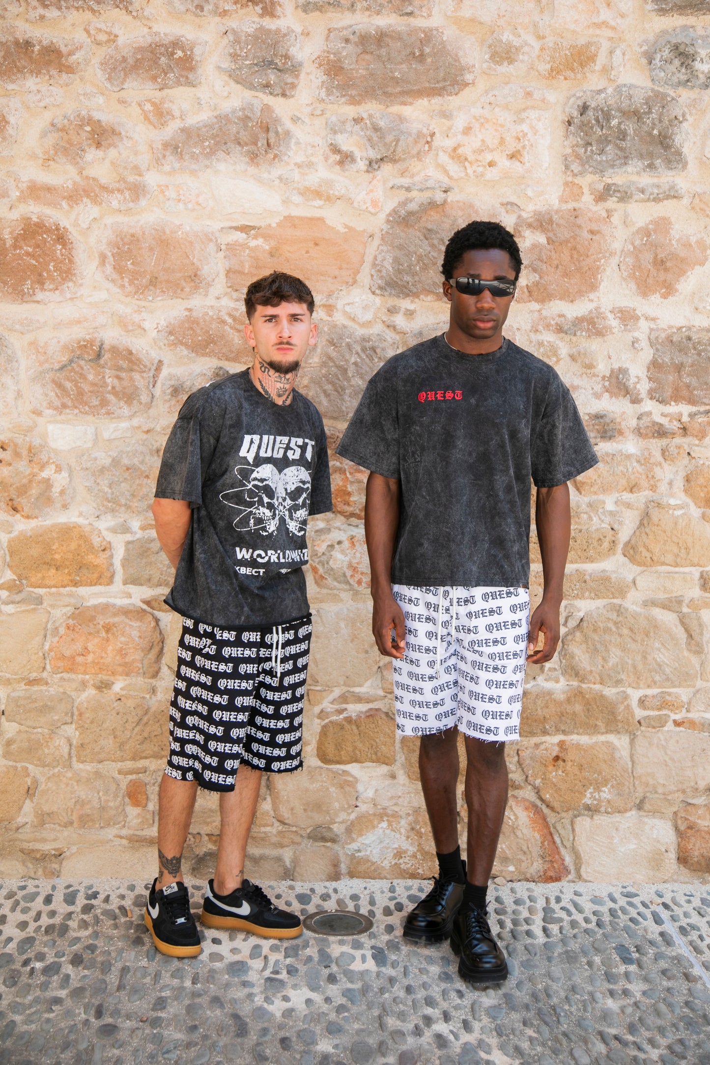 Bones Oversized Graphic T-Shirt – Washed Black