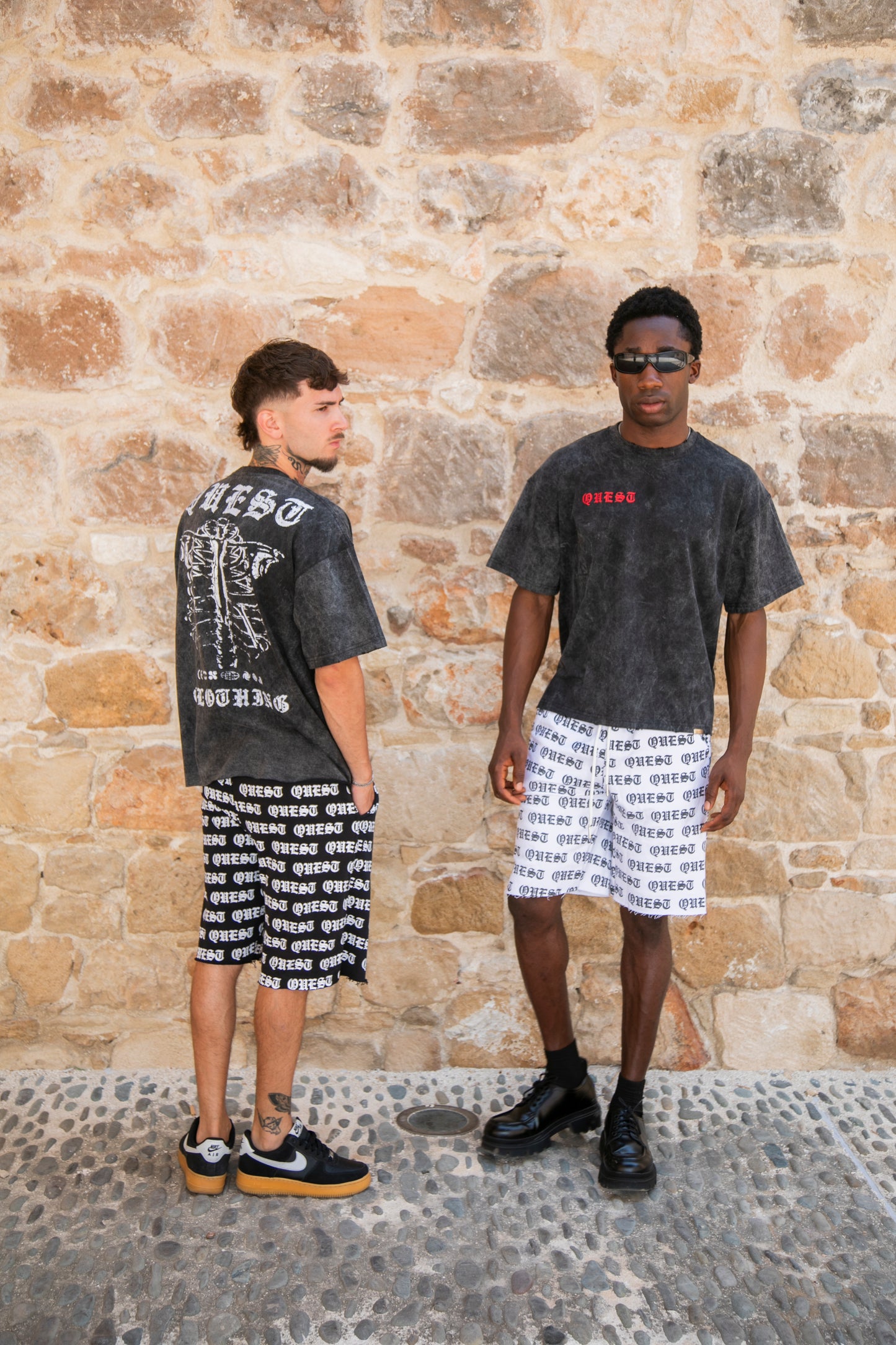 Bones Oversized Graphic T-Shirt – Washed Black