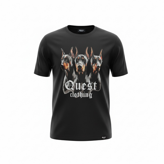 Doberman Graphic Black T-Shirt – Quest Clothing
