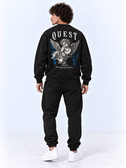 CUPID Oversized Sweatshirt – Black