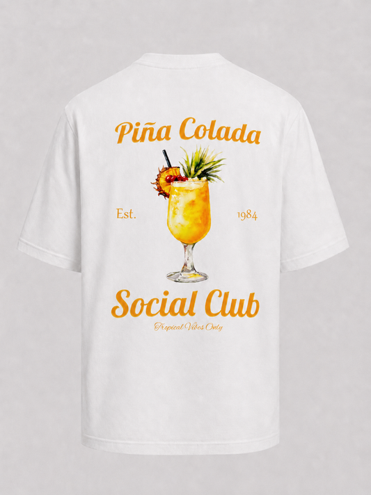 Pina Colada Oversized T-Shirt - White