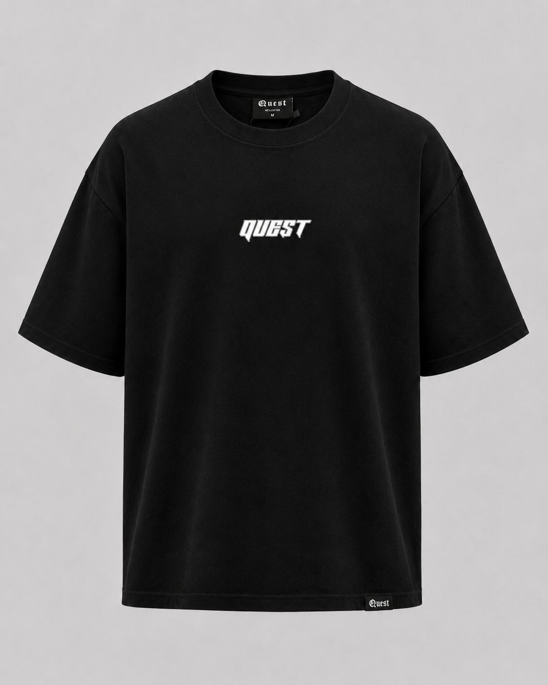 QUEST Logo Oversized T-Shirt - Black