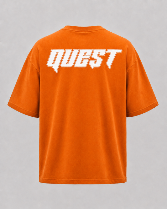 QUEST Logo Oversized T-Shirt - Orange