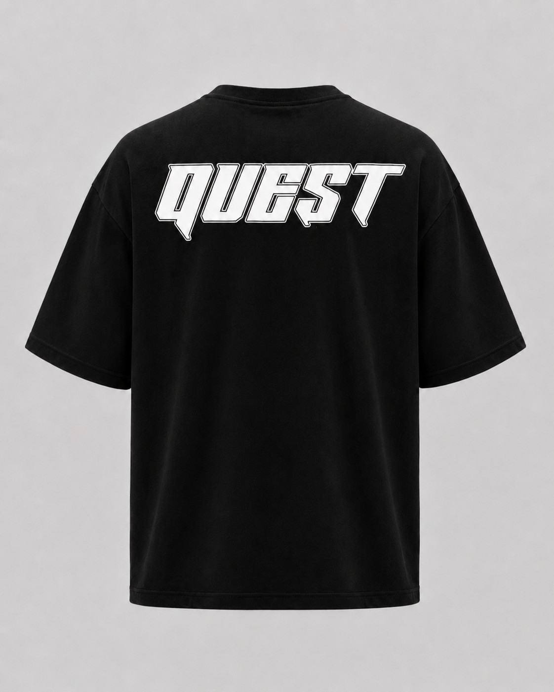 QUEST Logo Oversized T-Shirt - Black