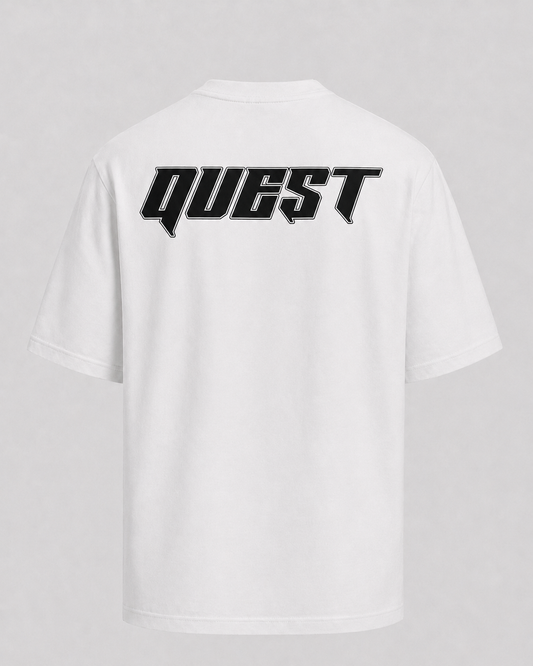 QUEST Logo Oversized T-Shirt - White