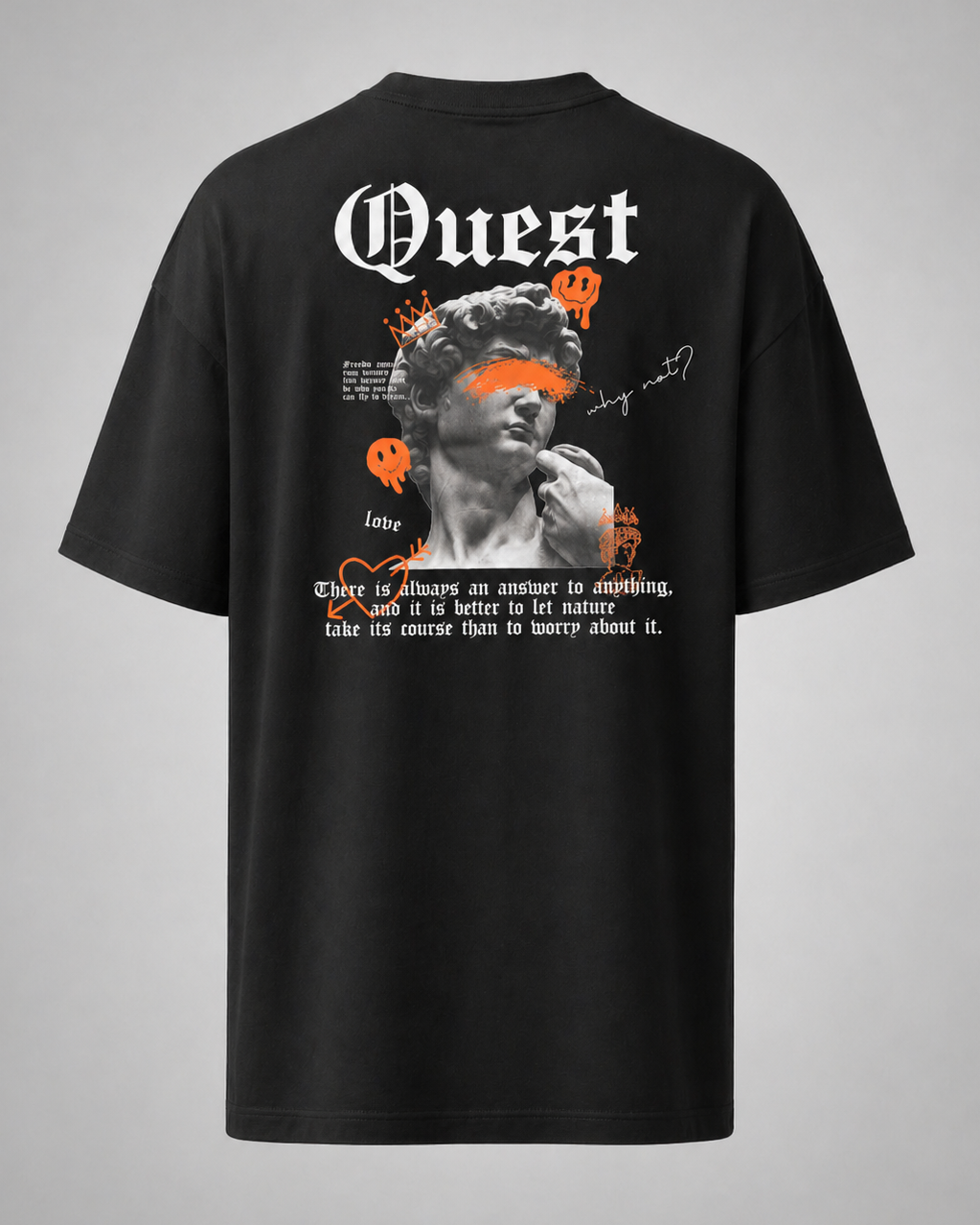 Statue Oversized T-Shirt - Black