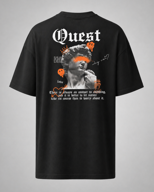 Statue Oversized T-Shirt - Black